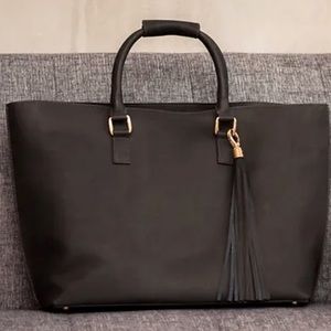 Kelly Tooke Large Black Leather Tote Bag Purse Waterproof